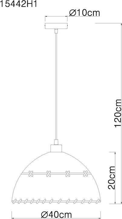 Produktbild Globo Hängeleuchte Rex schwarz matt 1xE27 (E27)