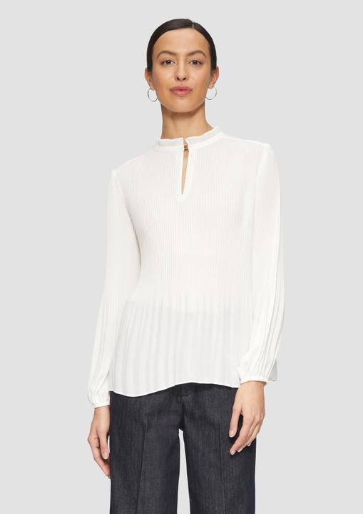 Immagine prodotto S.Oliver Bluse Plissierte Bluse aus Crêpe mit Stehkragen (44)