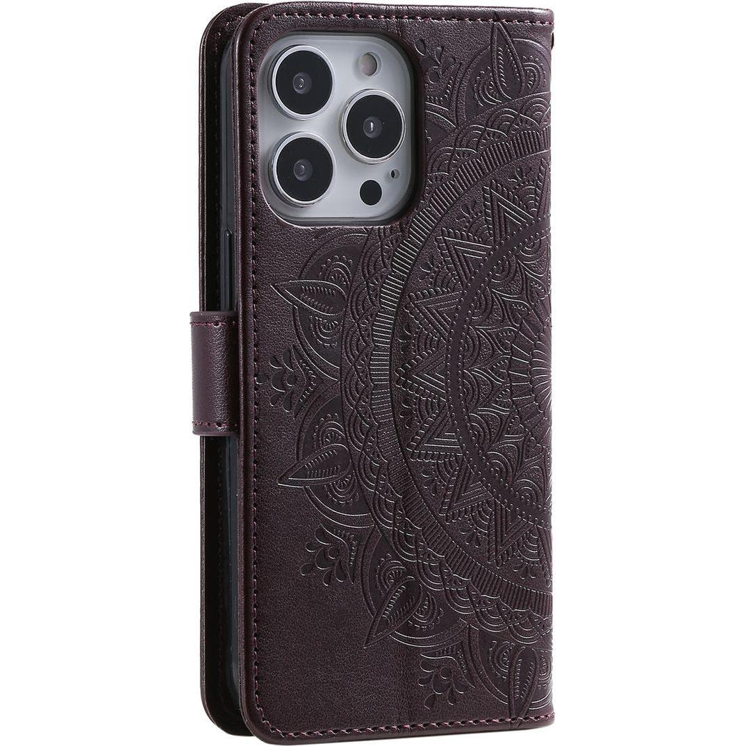 König Design Schutz Handy Hülle für Apple iPhone 15 Pro Max Case Cover Klapp Tasche Wallet (Apple iPhone 15 Pro Max), Sm...
