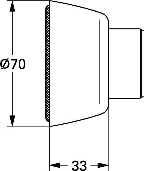 Actual product image Grohe Rosette for S-connection, DN 15, 70mm chrome