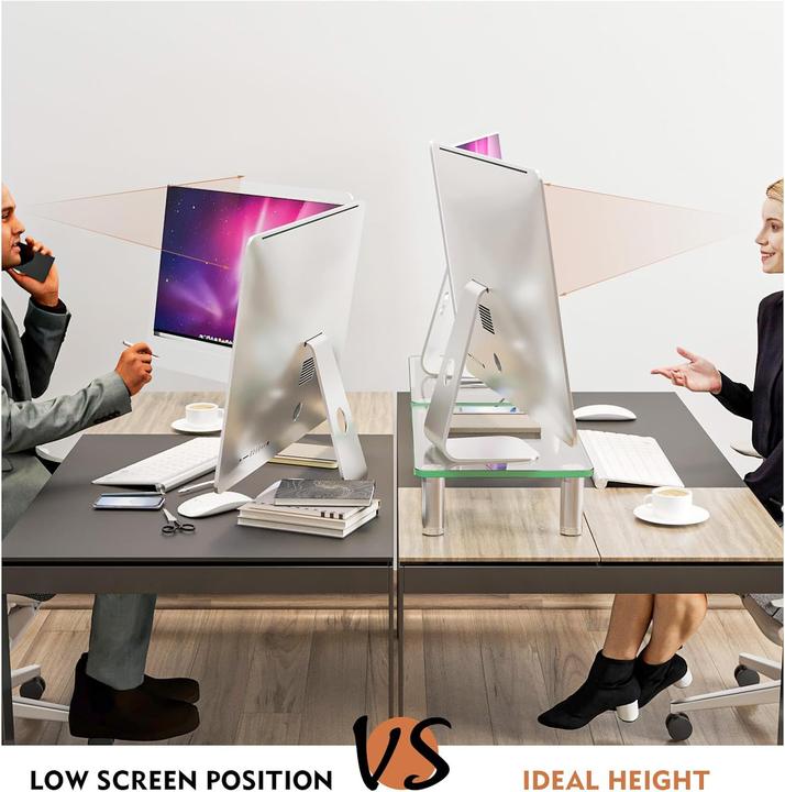 Produktbild Hemudu Höhenverstellbarer Monitor-Ständer aus Glas