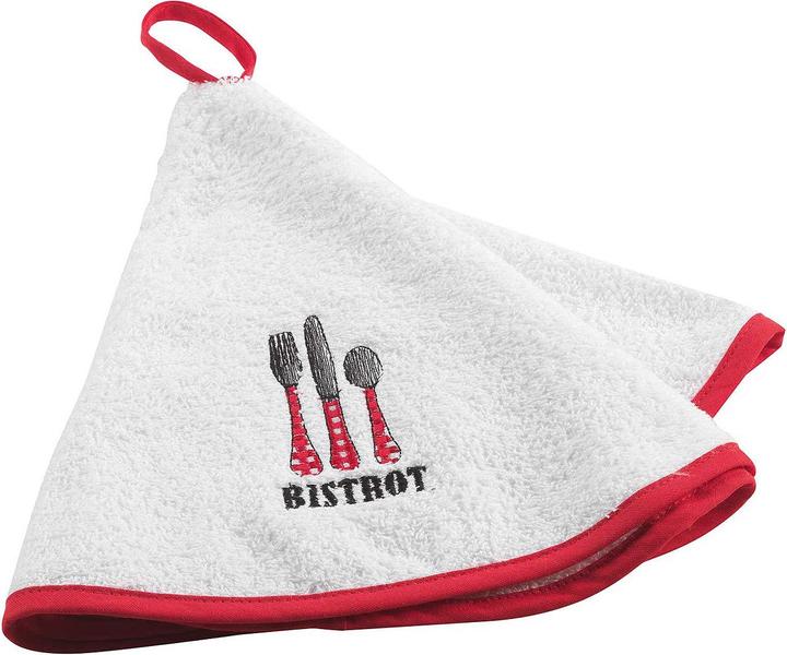 Casativo Rundes Küchen-Handtuch Bistrot, aus Baumwolle, 60 x 60 cm