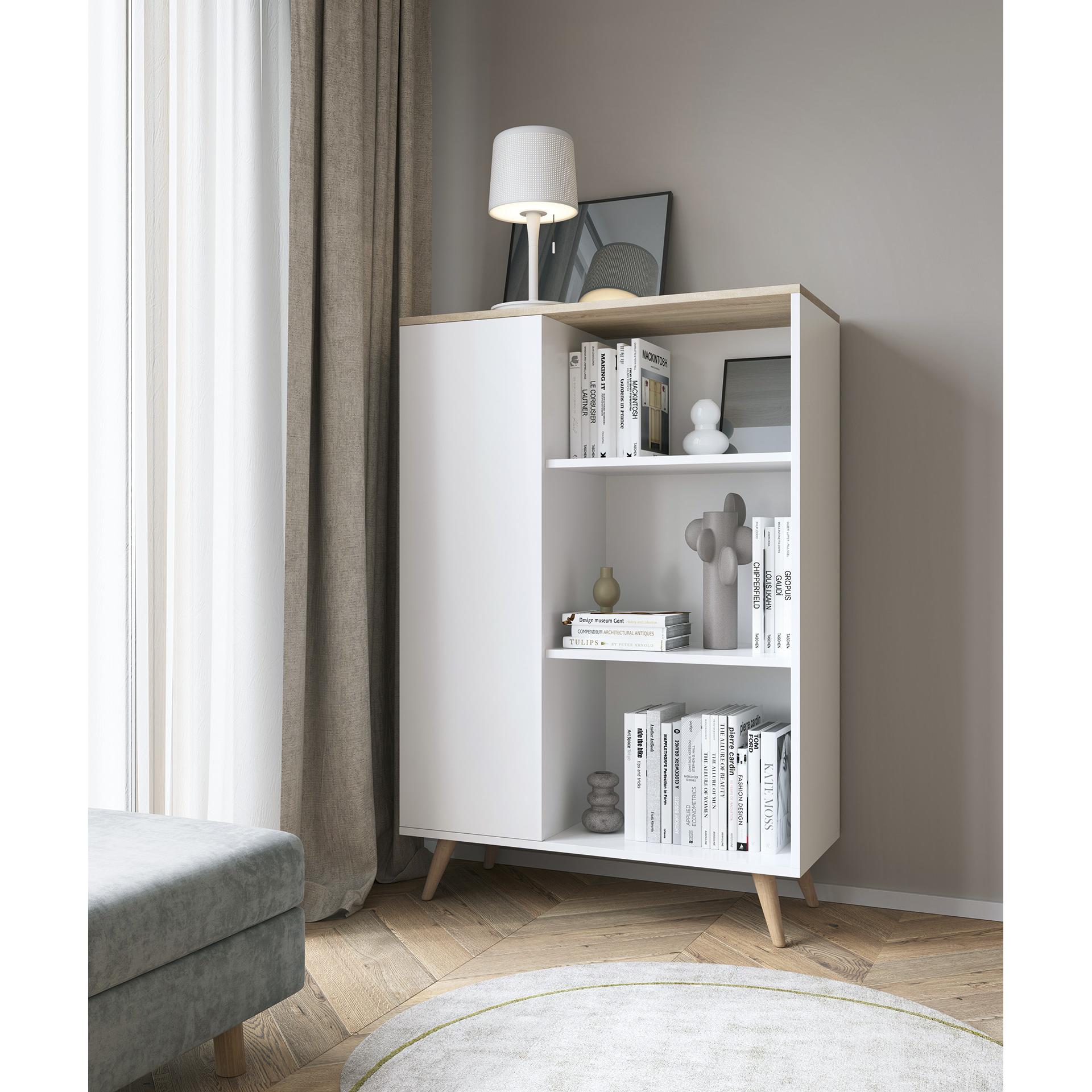 ADRK Furniture, Regal, Bücherregal FONZI 90x40 (90 x 40 x 40 cm)