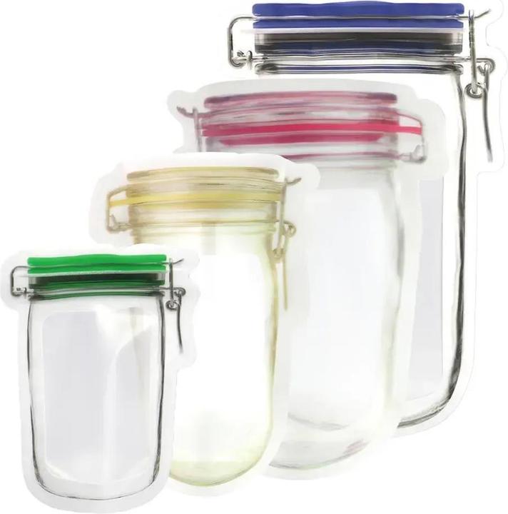 Actual product image Homava Mason Jar Food Zip Freezer Bag