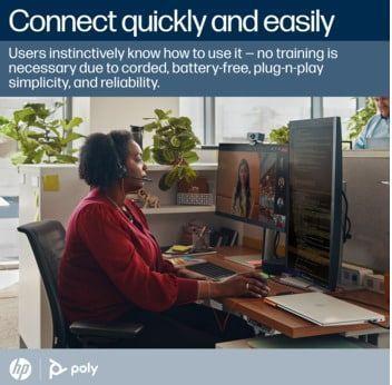 Actual product image Poly Blackwire 3320 + USB-C/A-Adapter (Cable, USB-C, Microsoft teams)