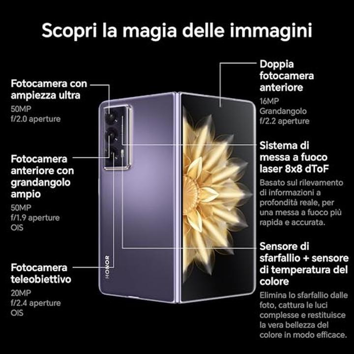 Actual product image Honor Magic V2 (512 GB, Purple, 7.92", Dual SIM, 5G)