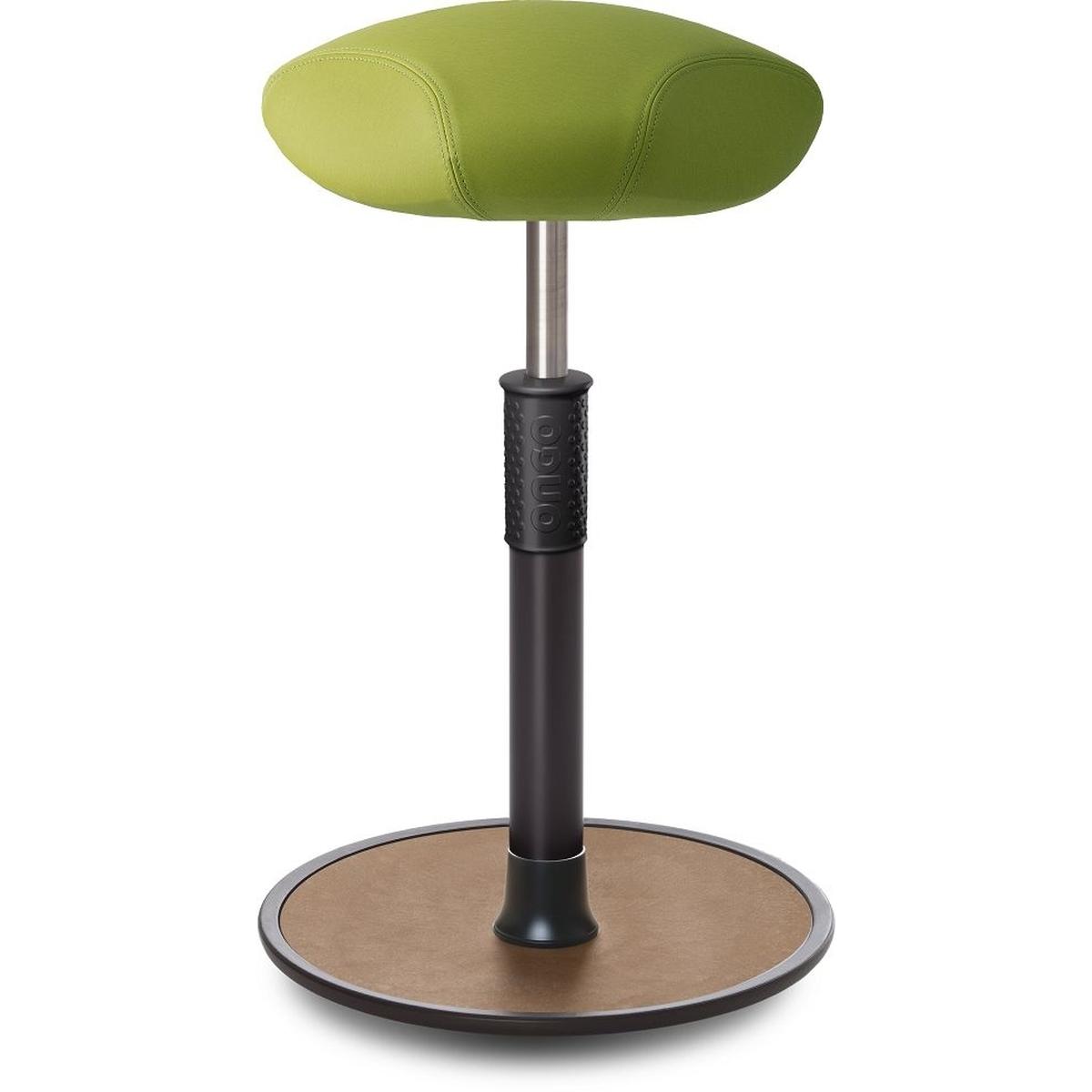 Ongo, Bürostuhl, Sitz- Stehhocker Free Tall Triangel skai Nature Base Hellgrün schwarz /Natur