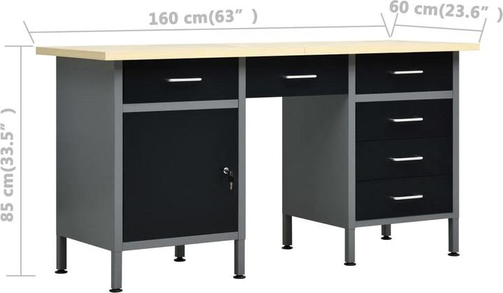 Actual product image vidaXL Werkbank (60 cm, 160 cm)