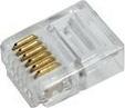 Actual product image LogiLink RJ12 plug for ribbon cable, unshielded Modular plug 6P6C for ribbon cable, gold-plated contacts