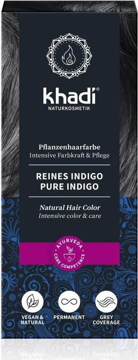 Khadi Pflanzenhaarfarbe Reines Indigo (Indigo)