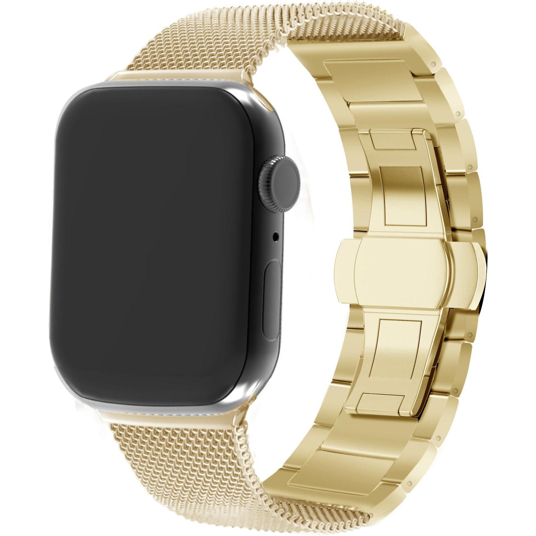 Thumbnail - Strap-it Stahlarmband (Edelstahl, Apple Watch), Uhrenarmband, Gold