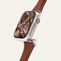 Immagine prodotto Spigen Kajuk Cinturino in pelle per Apple Watch 4/5/6/7/8 / SE 40/41 mm marrone (38 mm, 40 mm, 41 mm, Vera pelle)
