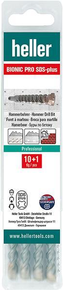 Produktbild Heller Bionic Pro SDS-plus Hammerbohrer Multipack 10+1, 8 x 100/160mm (100 mm, 8 x 160 mm)