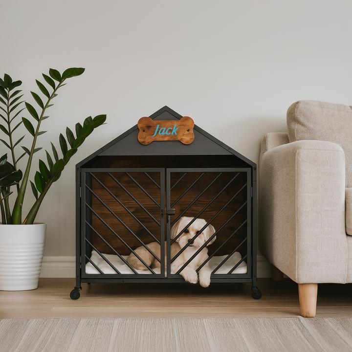 Image du produit Relaxdays Hundekäfig für Zuhause mit Rollen (Chenil pour chiens)