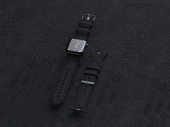 Produktbild Njord Vindur Watch Strap for Apple Watch 44/45mm (45 mm, Veganes Leder, Edelstahlverschluss, Lachsleder)