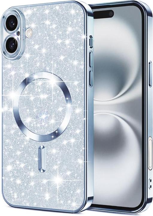 Produktbild Techsuit - Luxury Glitter MagSafe - iPhone 16 - Light Blue (Apple iPhone 16)