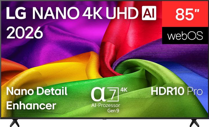 Produktbild LG 85NU800B6LA (85", NU800B, LCD, 4K, 2026)