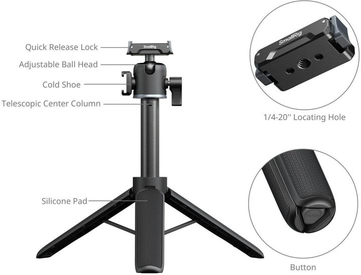 Actual product image SmallRig Smartphone-Stativ Grip-Stativ für Action-Kameras (Metal)