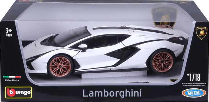 Immagine prodotto Bburago Lamborghini Sian FKP 37 1/18 bianco/nero