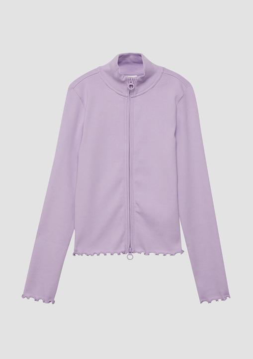 Produktbild s.Oliver Sweatjacke mit Rippstruktur und 2-Way-Zipp (146, 152)