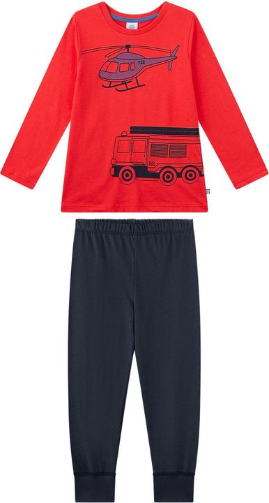 Sanetta Pyjama Homewear Bequem sitzend Schlafanzug Feuerwehr lang