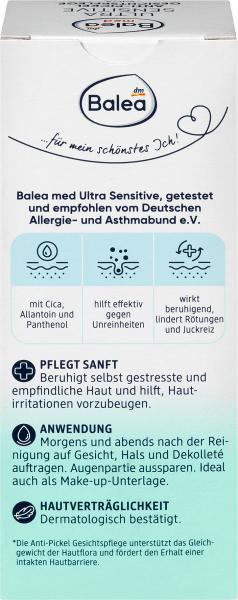 Produktbild dm Balea Med Ultra Sensitive Anti-Pickel (50 ml, 24h Creme)
