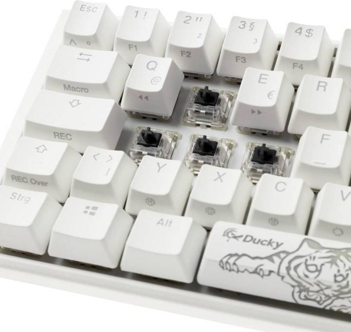 Actual product image Ducky One 3 Classic Pure White SF Gaming Keyboard, RGB LED - MX-Black (DE, Cable)