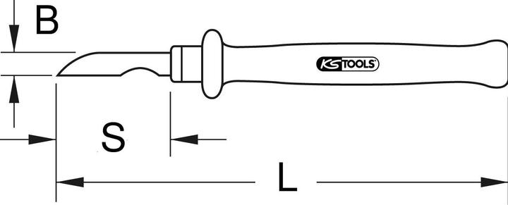 Image du produit KS Tools Couteau à dénuder les câbles avec isolation de protection (20 cm)