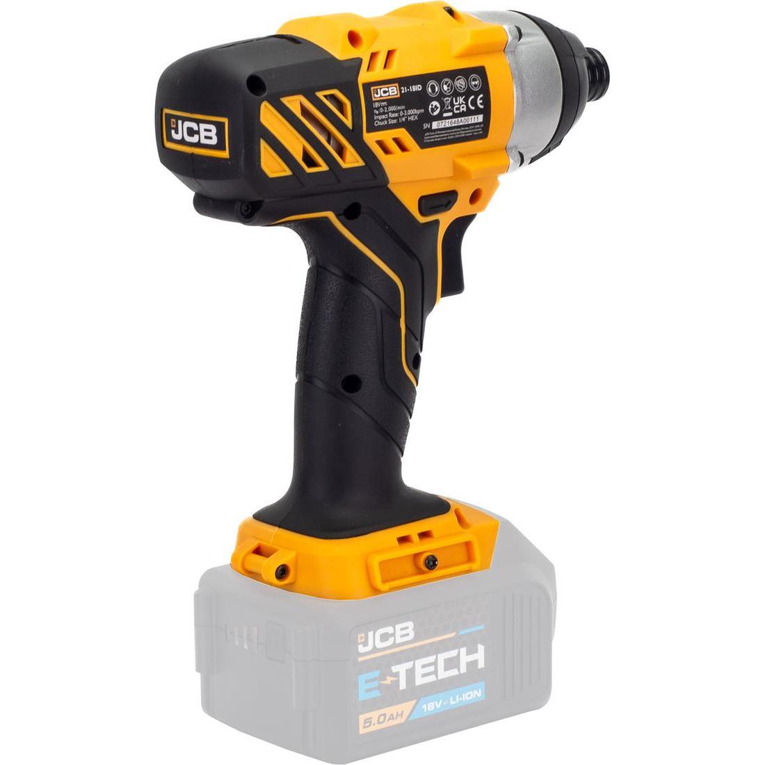 JCB, Bohrmaschine + Akkuschrauber, 18V Akku-Schlagschrauber