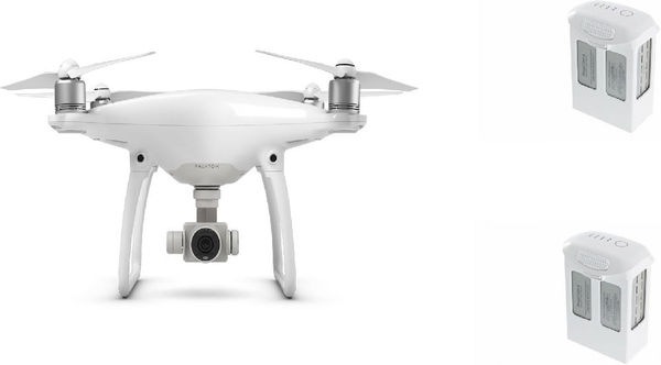 DJI Phantom 4 mit 2 Zusatzakkus (28 min, 1380 g, 12 Mpx)