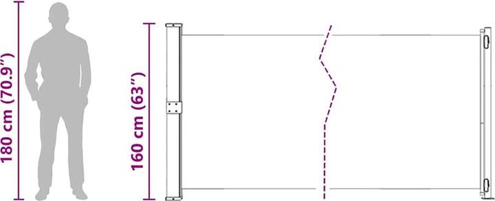 Actual product image vidaXL Seitenmarkise (6 m)