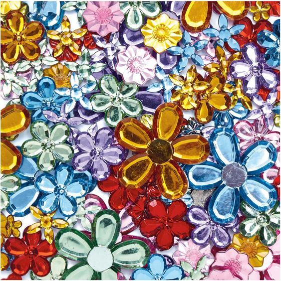 Produktbild Colorations Farbige Blumen-Strasssteine, 300 Stück.