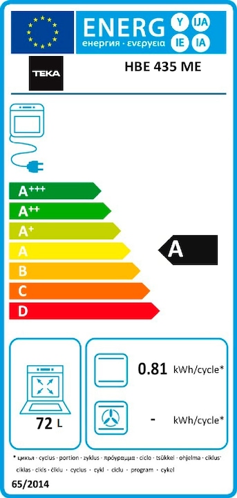 Energie-Label Teka HBE 435 ME SS