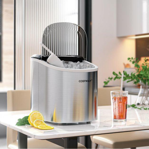 Image du produit Costway Machine à glace 12Kg/24h, argent