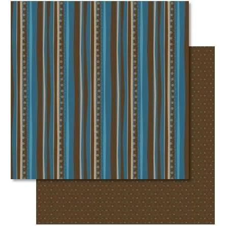 Ursus, Bastelpapier, Scrapbook Paper Winterzauber petrol/braun 12x12 Zoll VE=5 Blatt (5 x)
