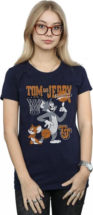 Immagine prodotto Tom & Jerry Maglietta da donna/ragazzo in cotone Spinning Basketball (L)