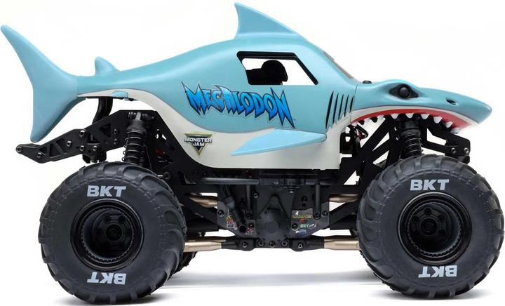 Actual product image Losi M.TRUCK MEGALODON RTR 4WD 1:18 EP Mini LMT Megalodon 2S Brushed - BLUE (Battery & Charger Included) (RTR Ready-to-Run)