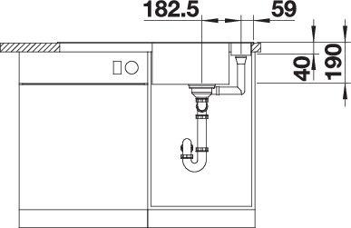 Image du produit Blanco Axia III 5 S (Évier encastré avec égouttoir, 51 cm, 91.50 cm)
