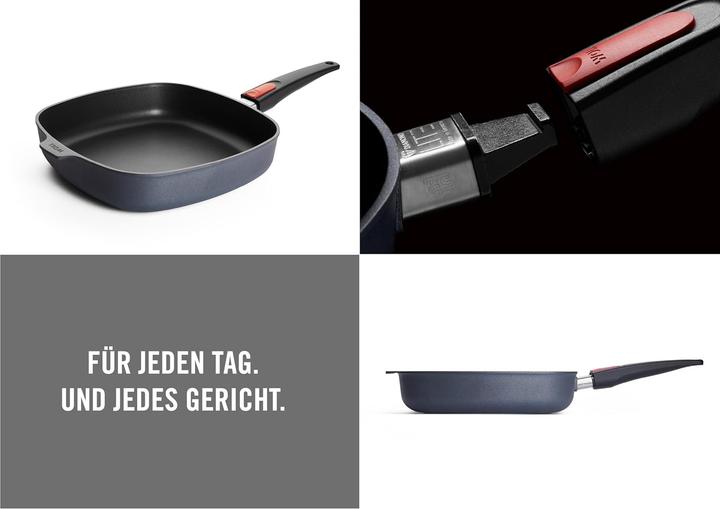 Produktbild Woll 1628 DPI Diamond Lite Guss-Hochrandpfanne, mit abn. Stiel, 28cm, Induktion (28 cm, Bratpfanne, Aluminiumguss)