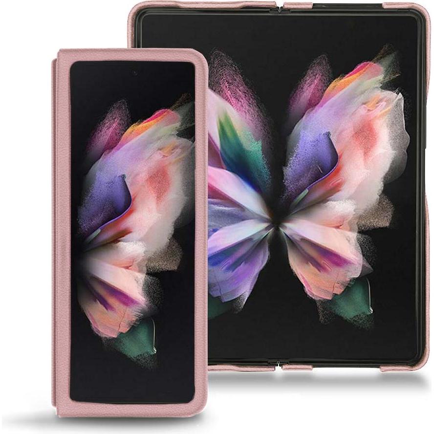 Noreve Lederschutzhülle (Samsung Galaxy Z Fold3), Smartphone Hülle, Rosa
