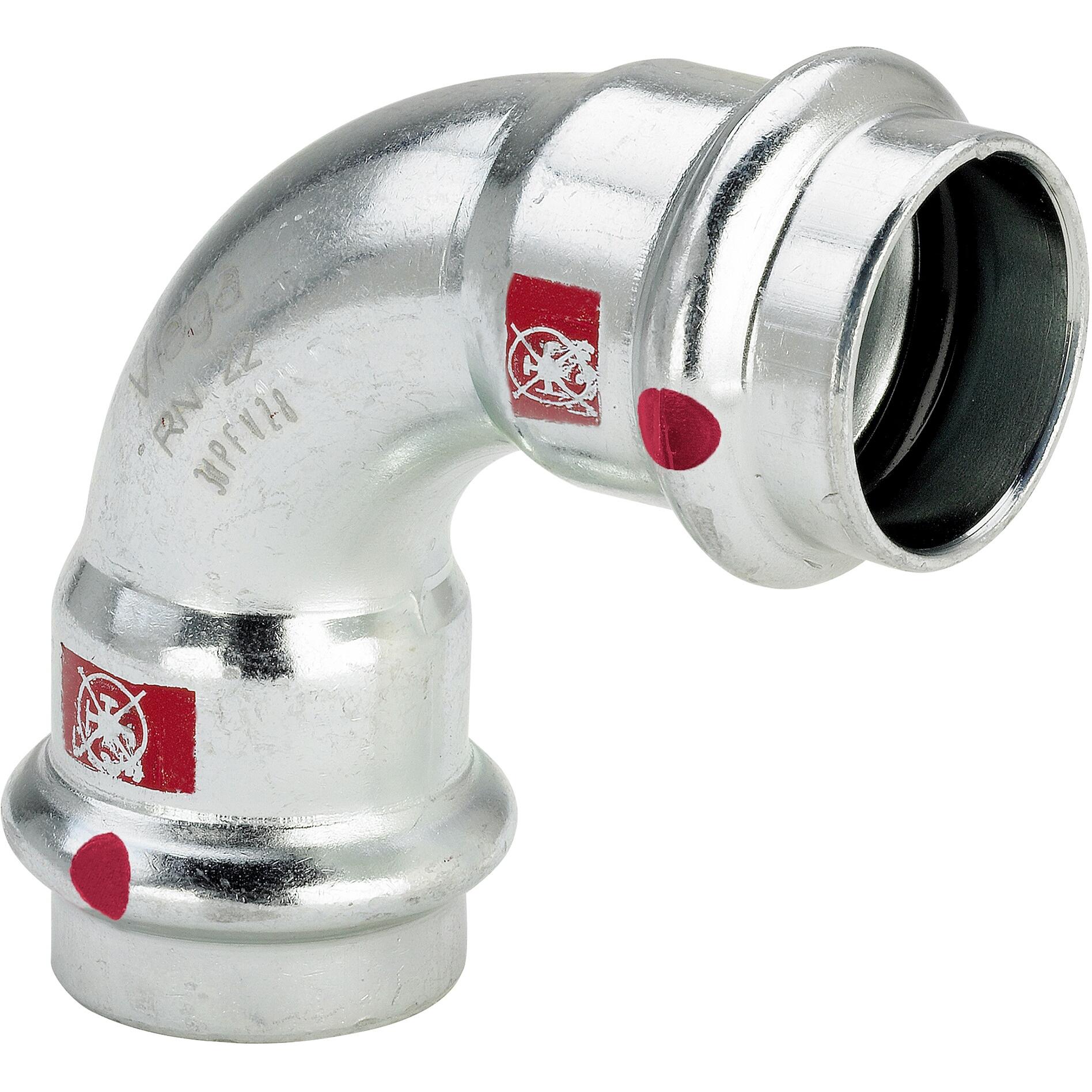 Viega, Rohrverbindungstechnik, Prestabo-Bogen 90° 18 Stahl/verzinkt, 558130 (Pressverbindung)
