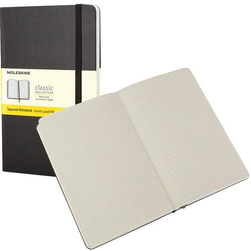 Image du produit Moleskine Carnet Classic Large (A5, Quadrillé, Couverture rigide)