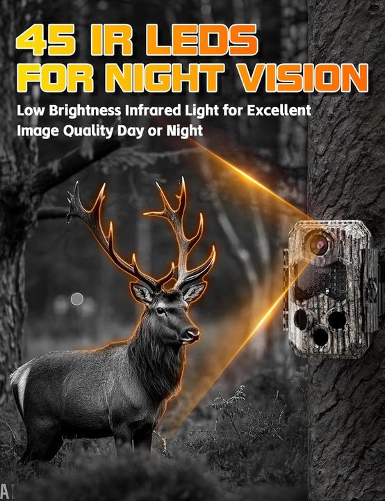 Produktbild CamZeste 4K Wildkamera mit Bewegungsmelder und Nachtsicht