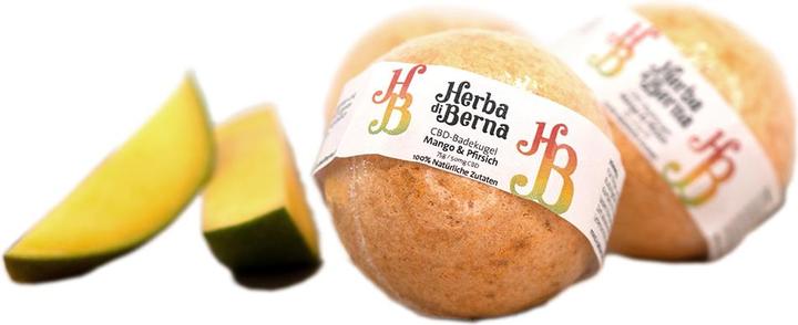 Produktbild Herba di Berna CBD Badekugel Mango & Pfirsich (Badekugeln)