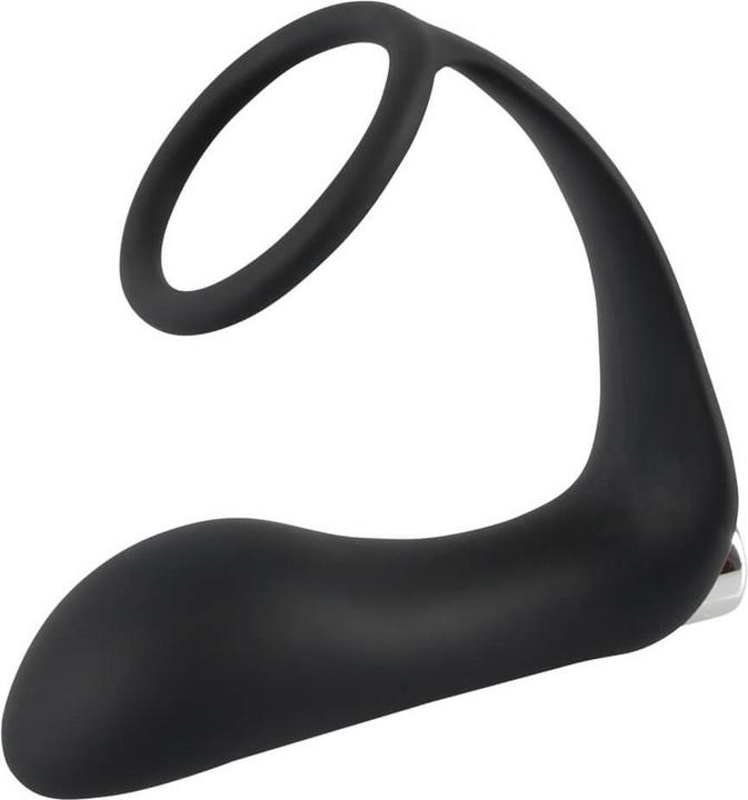 Actual product image Black Velvets Vibrating Ring & Plug