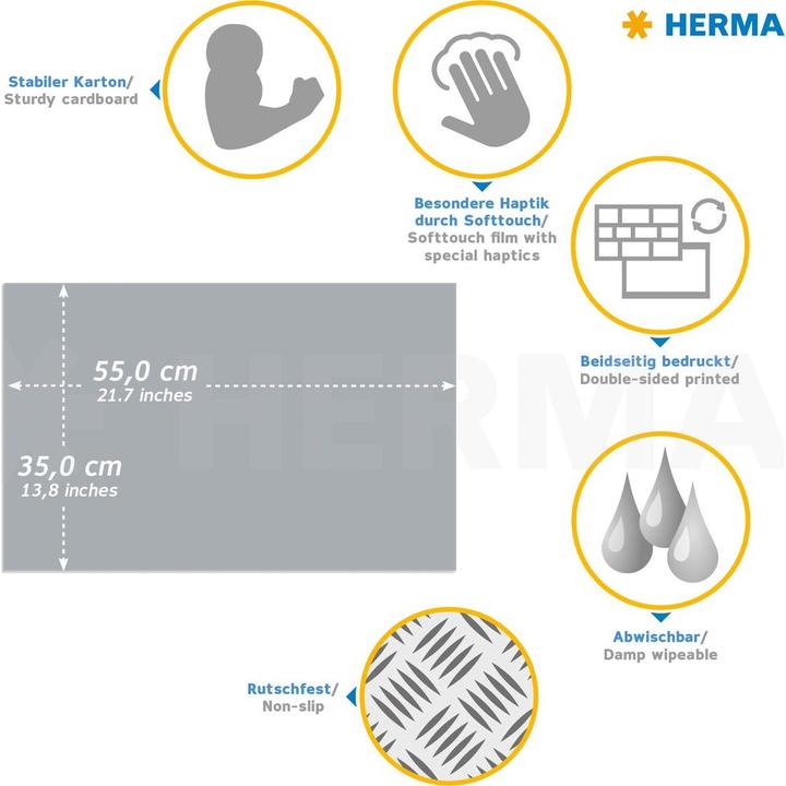 Image du produit HERMA GmbH Sous-main Chat 55x35cm (55 x 35 cm)