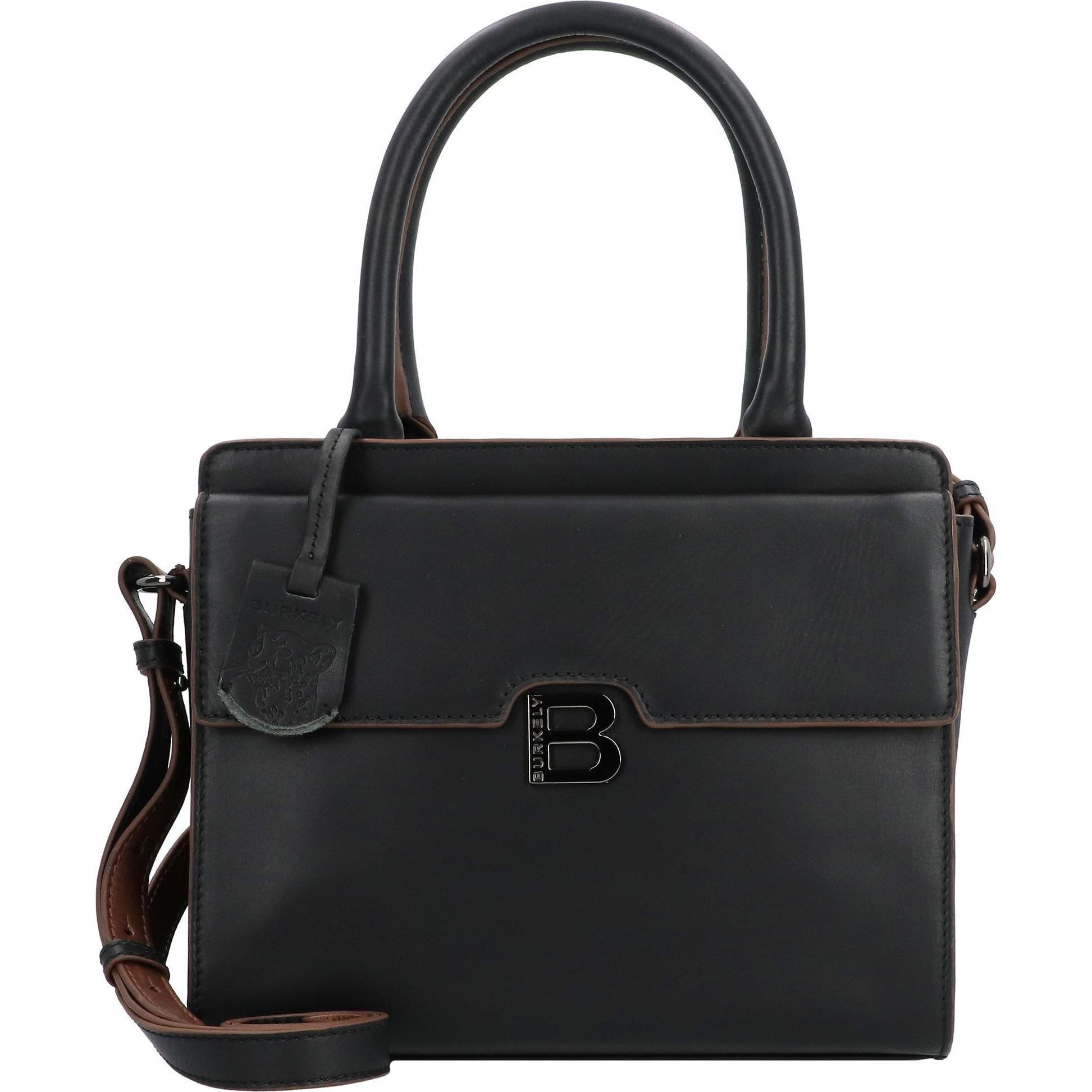 Burkely, Handtasche, Modest Meghan Handtasche Leder 25 cm, Schwarz