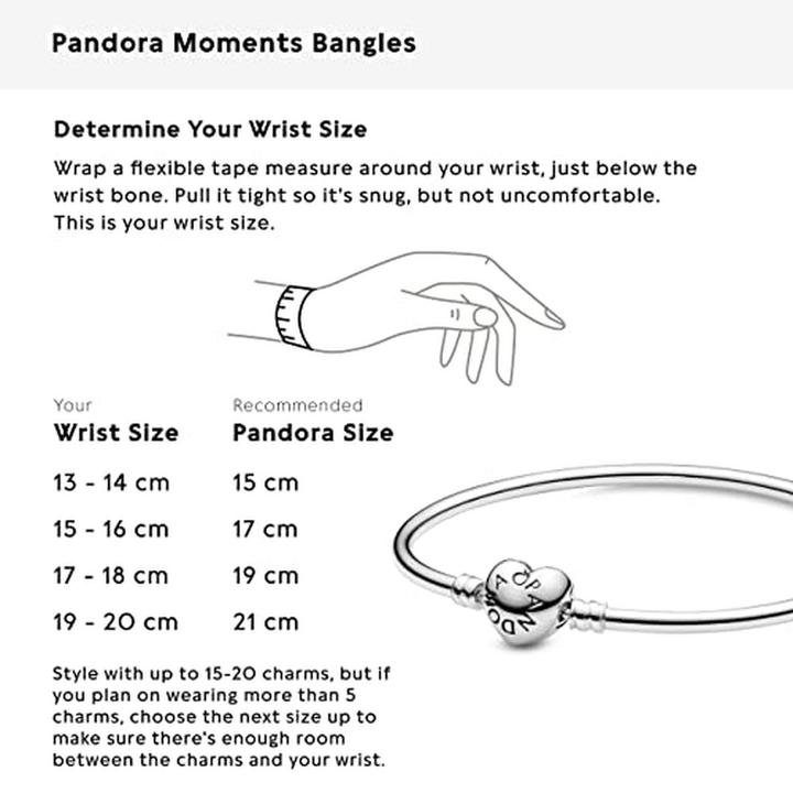 Produktbild Pandora Moments Armreif mit Herzverschluss (17 cm, Silber)