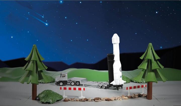 Actual product image Siku Low loader with rocket