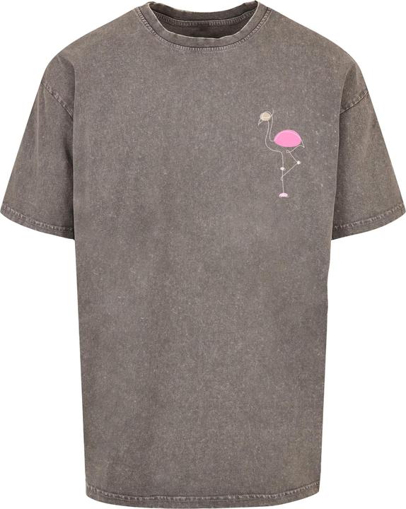 Actual product image Merchcode Flamingo Acid Washed Heavy Oversized Tee - 116899 (L)